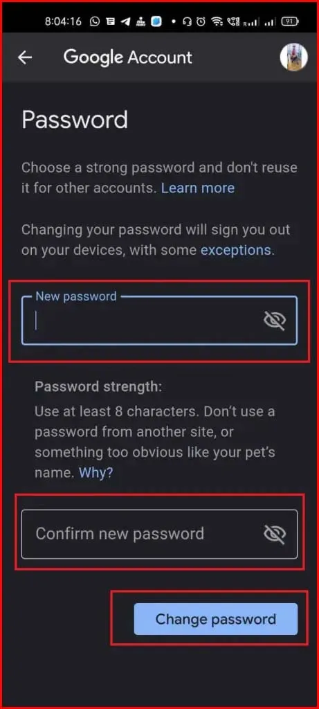 gmail password change 17