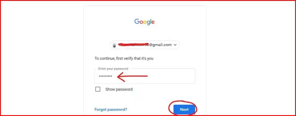 gmail password change 5